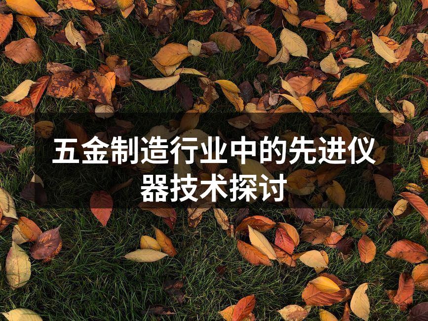 五金制造行业中的先进仪器技术探讨