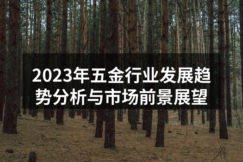 2023年五金行业发展趋势分析与市场前景展望